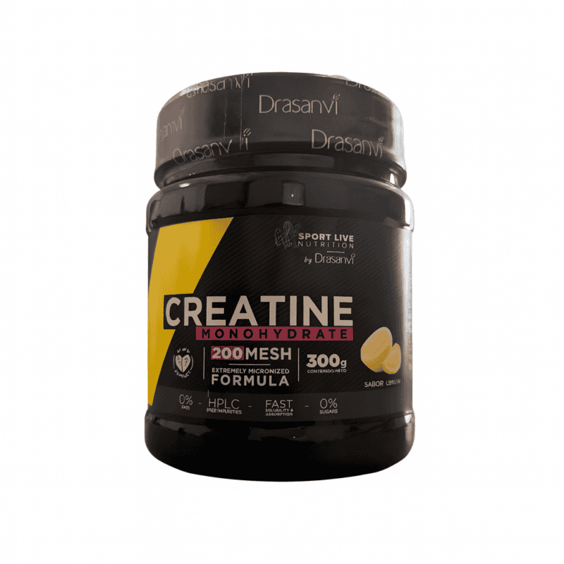 Creatina monohidratada 200 mesh sabor limão em pó 300g Drasanvi