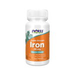 Ferro 36 mg Double Strength em frasco com 90 cápsulas da Now — suplemento de ferro em cápsulas, dose concentrada para suplementação diária.