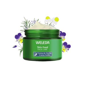 Creme de noite Skin Food Weleda 40ml em tubo, cuidado nutritivo e regenerador para pele seca e sensível.