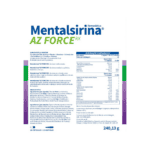 Suplemento alimentar Mentalsirina AZ Force RX Farmodiética com 20 cápsulas e 20 ampolas, fórmula avançada para energia mental, memória e concentração.