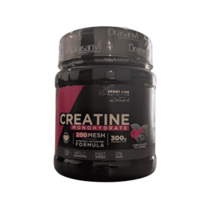 Creatina monohidratada 200 mesh sabor frutos do bosque em pó 300g Drasanvi