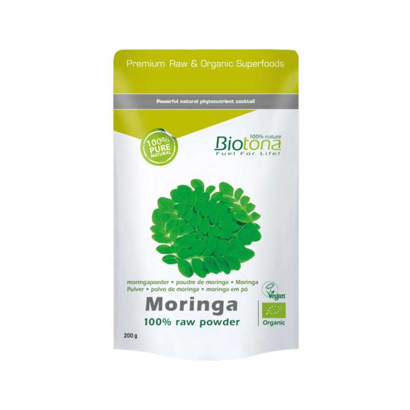 Moringa 100% raw em pó biológico 200g Biotona