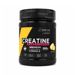 Creatina monohidratada 200 mesh sabor limão em pó 300g Drasanvi