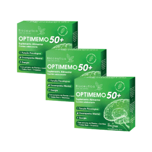 pack 3 optimemo 50 plus singlepack bioceutica 30 ampolas suplemento memoria e concentracao