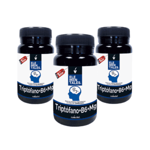 frascos de suplemento triptofano vitamina b6 e magnesio pack 3 novadiet 30 capsulas cada