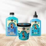 Pack Danos Vorazes Lola com shampoo e máscara capilar para reparação intensa dos cabelos danificados.