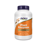 Suplemento digestivo Plant Enzymes Now em frasco com 240 cápsulas vegetais para apoio à digestão natural.