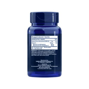 Suplemento Vitamina D e K Life Extension em frasco com 60 cápsulas vegetais, combinação de vitaminas essenciais para ossos fortes e saúde cardiovascular.