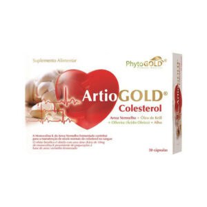 Frasco de ArtioGold 30 comprimidos da Phytogold formulado para o bem-estar articular com glucosamina, condroitina e colagénio.