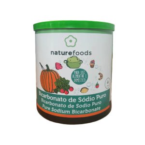Bicarbonato de Sódio Puríssimo da marca Naturefoods em embalagem de 750g, produto versátil para uso alimentar, limpeza natural e cuidados pessoais.