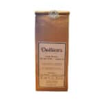 Chá Preto Ceilão 50g Dellium em embalagem, folhas de chá preto de Ceilão para infusão aromática e estimulante.