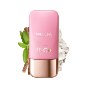 Sérum facial iluminador Weleda Booster Drops 30ml com extratos naturais para pele radiante e hidratada.