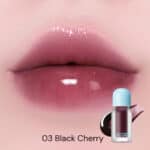 oleo labial tocobo juicy berry plumping black cherry em embalagem de 4gr para hidratar e dar volume aos labios