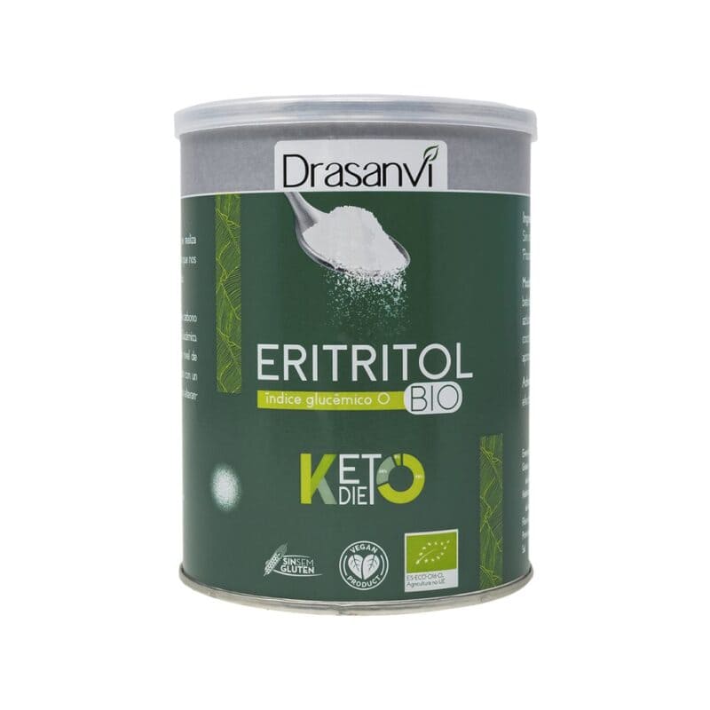 Eritritol biológico Keto Ecosana em embalagem de 500 gramas, adoçante natural sem calorias.
