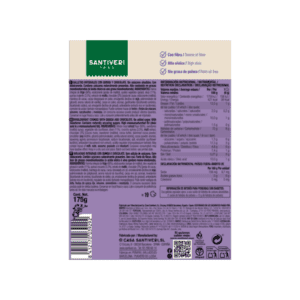 Bolachas integrais com quinoa e chocolate Santiveri em embalagem de 175g, combinando cereais integrais com pedaços de chocolate.