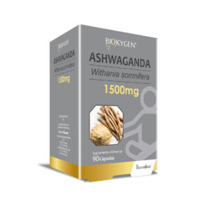 Ashwagandha 1500mg 90 cápsulas Biokygen suplemento alimentar adaptogénico para stress e equilíbrio mental