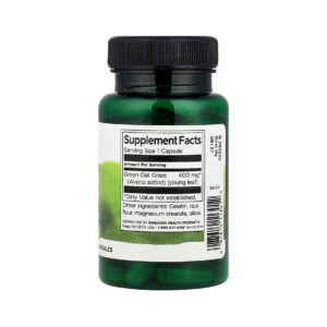 Avena sativa 400 mg Swanson em cápsulas, frasco com 60 cápsulas para apoio ao sistema nervoso e vitalidade