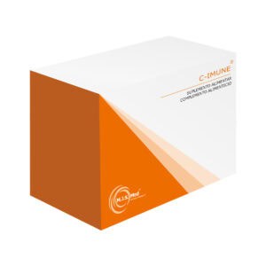 C-Imune 30 saquetas MJS Med em caixa, suplemento de vitamina C para reforço imunitário e energia diária.