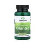 Coentro 425 mg Swanson em cápsulas, frasco com 60 cápsulas para apoio digestivo e desintoxicação natural