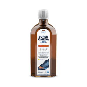 Daily Ómega 3 com vitamina D3 Osavi em óleo líquido, frasco de 250 ml com 1600 mg de ómega 3 para suporte cardiovascular e imunidade