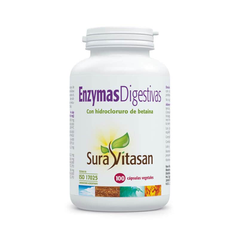 Enzymas digestivas Sura Vitasan em cápsulas para apoio da digestão e absorção de nutrientes