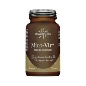 Mico-Vir Hifas da Terra em cápsulas, suplemento alimentar com extratos de cogumelos medicinais para apoio do sistema imunitario