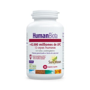 Human Biota Sura Vitasan em cápsulas para equilíbrio da microbiota intestinal
