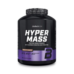 Saco de Hyper Mass Chocolate Biotech USA 4000g, fórmula de ganho de massa com proteínas, hidratos e creatina.