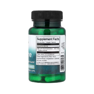 L-serina 500 mg Swanson em cápsulas, frasco com 60 cápsulas para suporte cognitivo e função neurológica