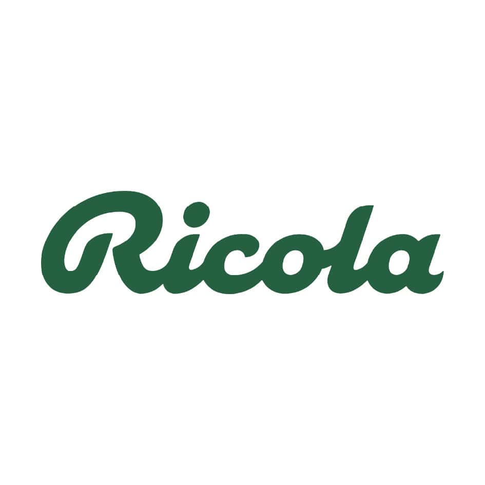 Logo da Ricola, marca suíça conhecida pelas pastilhas de ervas alpinas.