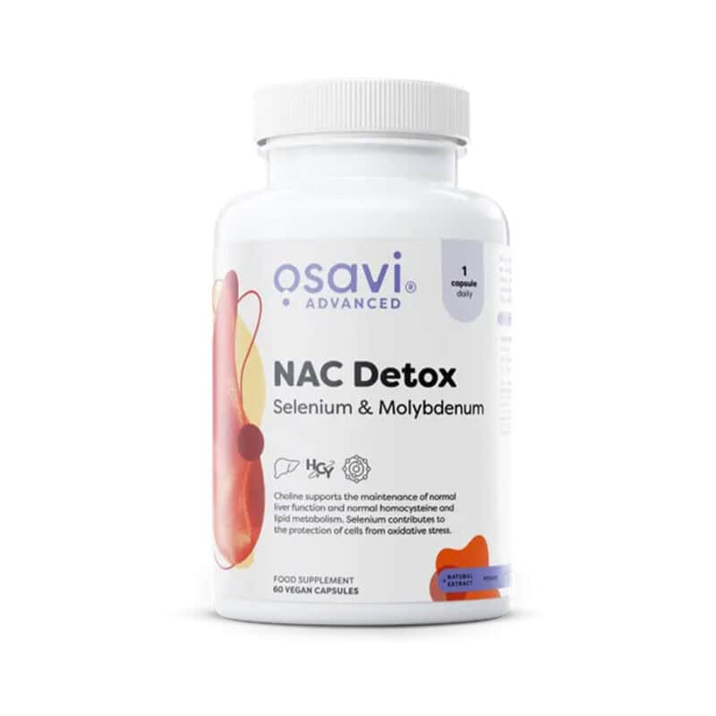 NAC Detox Osavi em cápsulas, frasco com 60 cápsulas para suporte da desintoxicação e função antioxidante