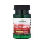 Nattokinase 100 mg Swanson em cápsulas, frasco com 30 cápsulas para suporte da circulação e saúde cardiovascular