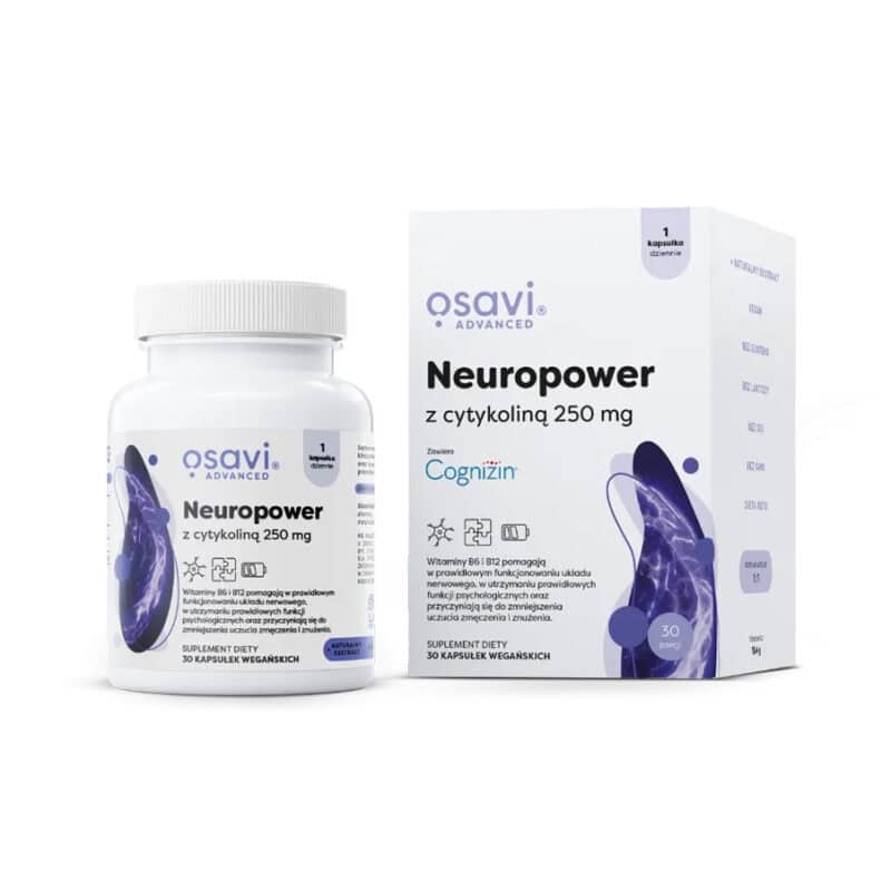 Neuropower com citicolina 250 mg Osavi em cápsulas, frasco com 30 cápsulas para suporte cognitivo e foco mental