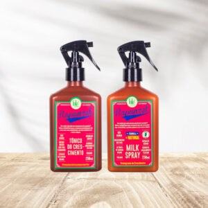 Pack Rapunzel da Lola Cosmetics com tónico de crescimento e condicionador milk spray para fortalecer e estimular o cabelo.