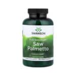 Saw palmetto 540 mg Swanson em cápsulas, frasco com 250 cápsulas para apoio da saúde da próstata