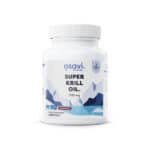 Super Óleo de Krill 1180 mg Osavi em cápsulas, frasco com 60 cápsulas para suporte cardiovascular e cognitivo