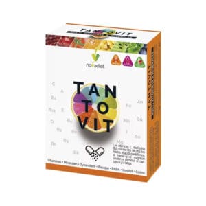 Frasco de Tantovit Novadiet com 30 comprimidos, complexo multivitamínico para energia e vitalidade diária.