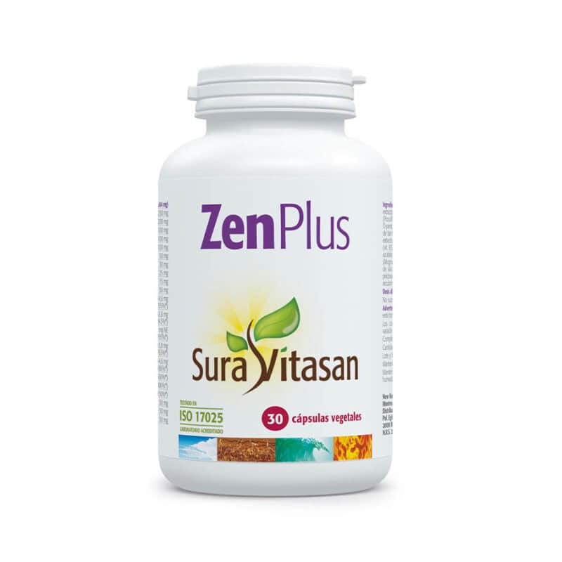 Zen Plus Sura Vitasan em cápsulas para apoio do relaxamento e equilíbrio emocional