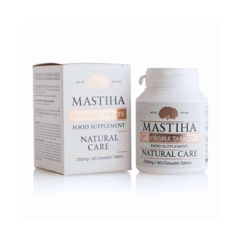 Mastiha de Chios 40 comprimidos mastigáveis Art of Nature para digestão e saúde gastrointestinal