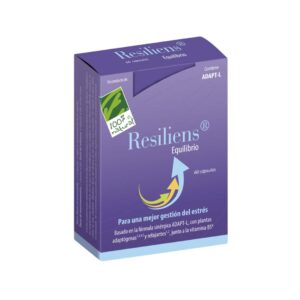 Resiliens Equilibrio Cien por Cien Natural 60 cápsulas suplemento alimentar para equilíbrio emocional e bem-estar mental