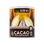 Cacau puro desengordurado biológico Ecosana em pó, embalagem de 275 gramas, ideal para receitas saudáveis e bebidas naturais.