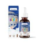 Melatonina líquida Kids Drasanvi 1 mg em frasco de 50 ml com conta-gotas, suplemento alimentar infantil em formato líquido.