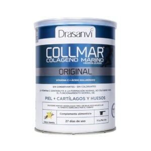 Collmar Original sabor baunilha da Drasanvi em embalagem de 275gr, suplemento de colagénio hidrolisado para articulações, ossos e pele.