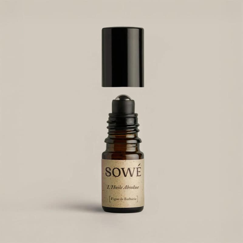 Roll-on contorno de olhos com óleo absoluto de figo-da-índia da Sowé em embalagem de 5ml, ideal para hidratar e revitalizar a zona ocular.