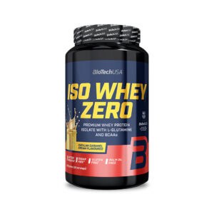 Iso Whey Zero 908gr creme de caramelo catalão Biotech USA proteína whey isolada em pó sem açúcar e sem lactose
