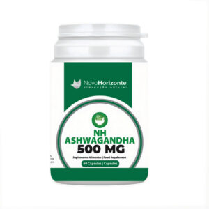 NH Ashwagandha 500mg 60 cápsulas Novo Horizonte suplemento alimentar com extrato de ashwagandha