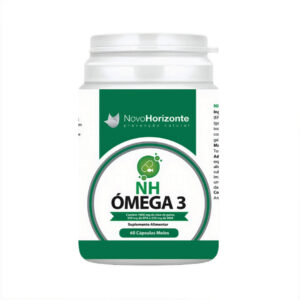 NH Ómega 3 60 cápsulas Novo Horizonte suplemento alimentar com óleo de peixe rico em EPA e DHA