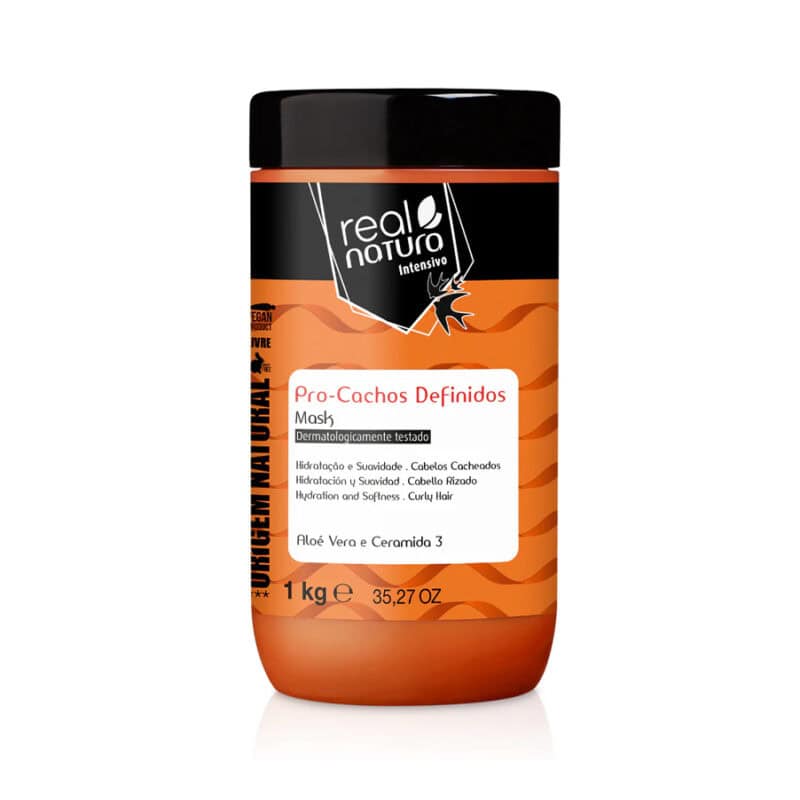 Máscara capilar pro cachos definidos Real Natura 1kg para cabelo encaracolado