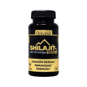 Shilajit 60 capsulas Drasanvi suplemento natural para energia e vitalidade