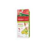 Melan Line 500mL BioHera suplemento alimentar líquido em frasco de 500ml.
